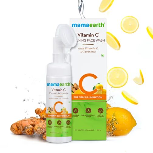 mamaearth Vitamin C Foaming Face Wash with Vitamin C and Turmeric for Skin Illumination - 150ml