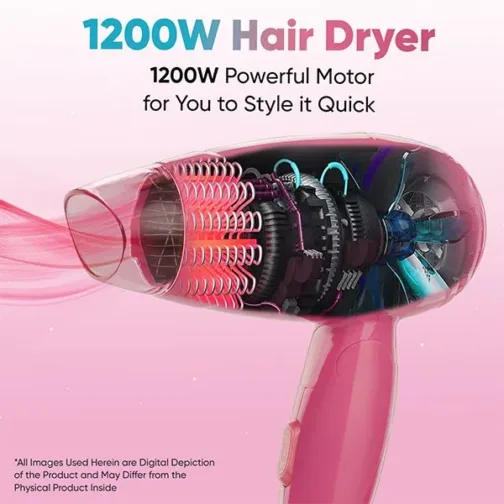 Vega Travel-Pro 1200 Watts Hair Dryer-VHDH-33 - Image 2