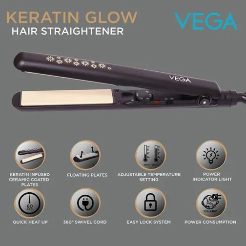 Vega Keratin Glow Hair Straightener - VHSH-20 - Image 8