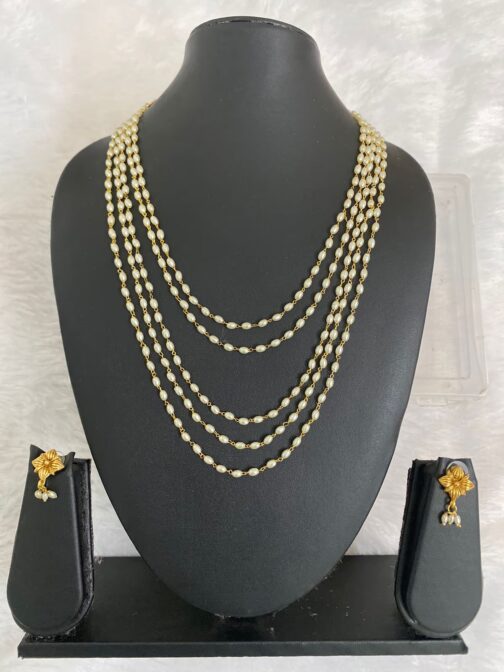 Classic Multi-Layered Pearl Necklace Set