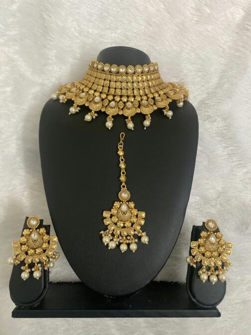 Gold-Finish Necklace Set