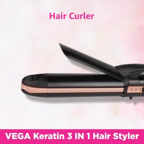 VEGA 3-in-1 Keratin Hair Styler (VHSCC-03) - Rose Gold - Image 4