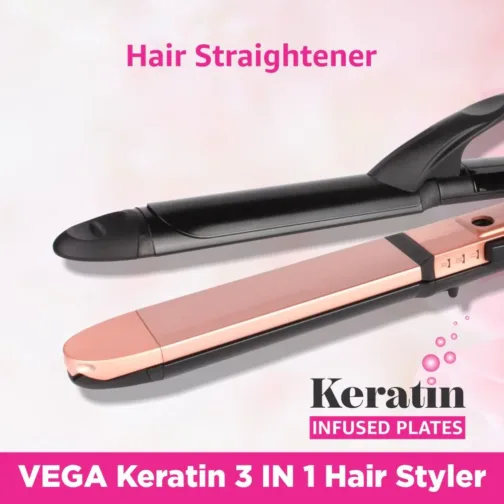 VEGA 3-in-1 Keratin Hair Styler (VHSCC-03) - Rose Gold - Image 3