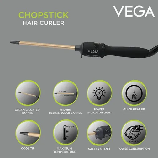 Chopstick Hair Curler (7X10MM Barrel) - VHCS-01 - Image 9